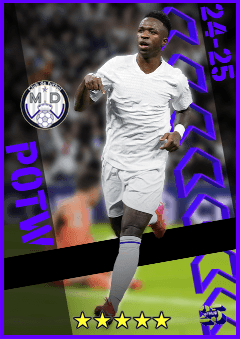 Vinícius Júnior (LWF, rating 98) - POTW European Club Championship 30 Jan '25 card